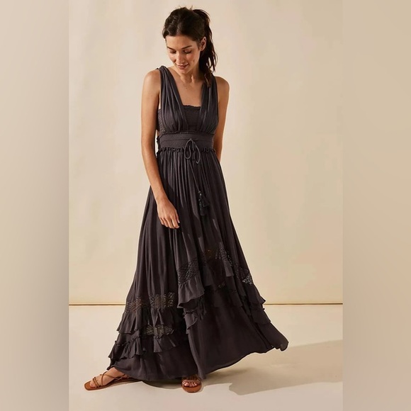 Free People Dresses & Skirts - FREE PEOPLE | ✨NEW✨ Santa Maria Maxi Dress in Vintage Grey